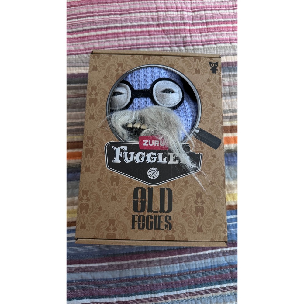 Zuru‎ Fuggler Old Fogies Mr Needles Purple Plush Funny Ugly Monster 15750A NIB